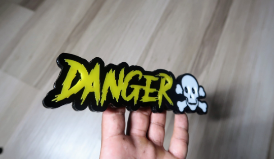 Danger/Skull car badge