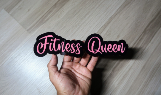Fitness Queen car badge
