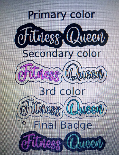 Fitness Queen car badge