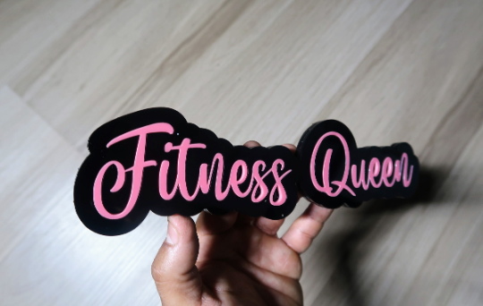 Fitness Queen car badge