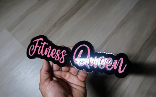 Fitness Queen car badge