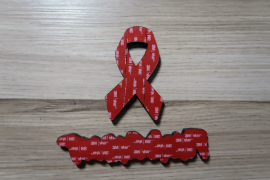 F**k Cancer and ribbon badge