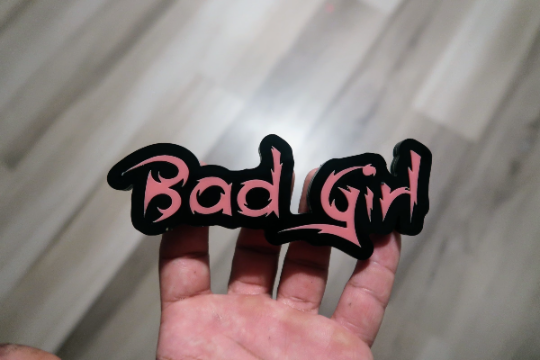 Bad Girl Car Badge