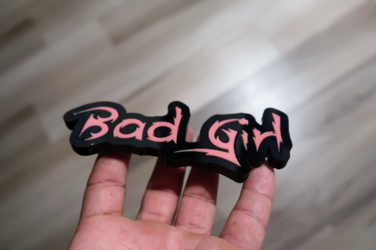 Bad Girl Car Badge