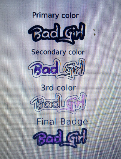 Bad Girl Car Badge