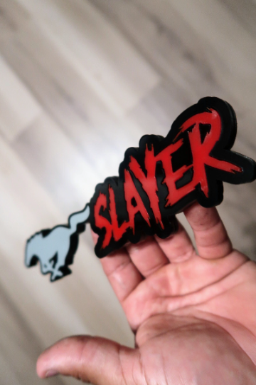 Mustang slayer badge