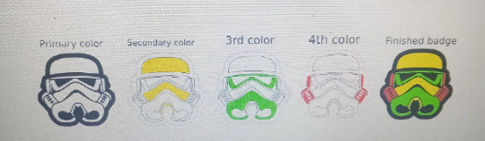 Trooper car badge. Includes 2.