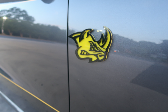 Aggressive Rhino fender badges.