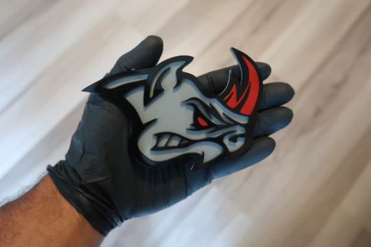 Aggressive Rhino fender badges.