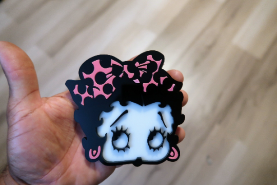 Inspired Boop car badge, includes 2.