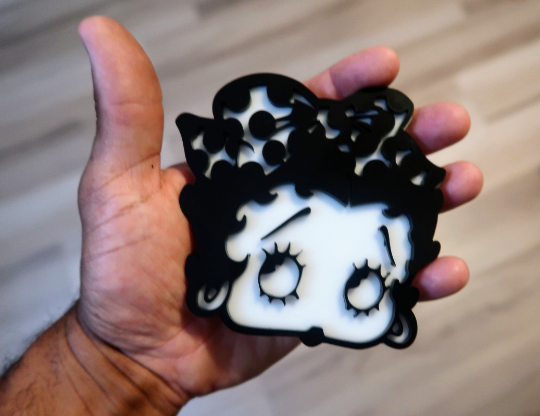 Inspired Boop car badge, includes 2.