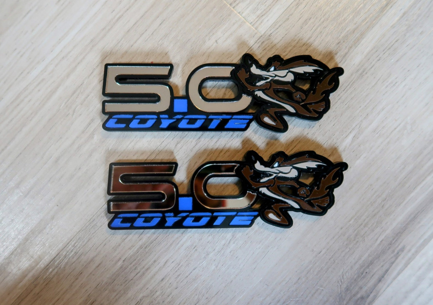 5.0 Coyote fender badges. Includes 2.