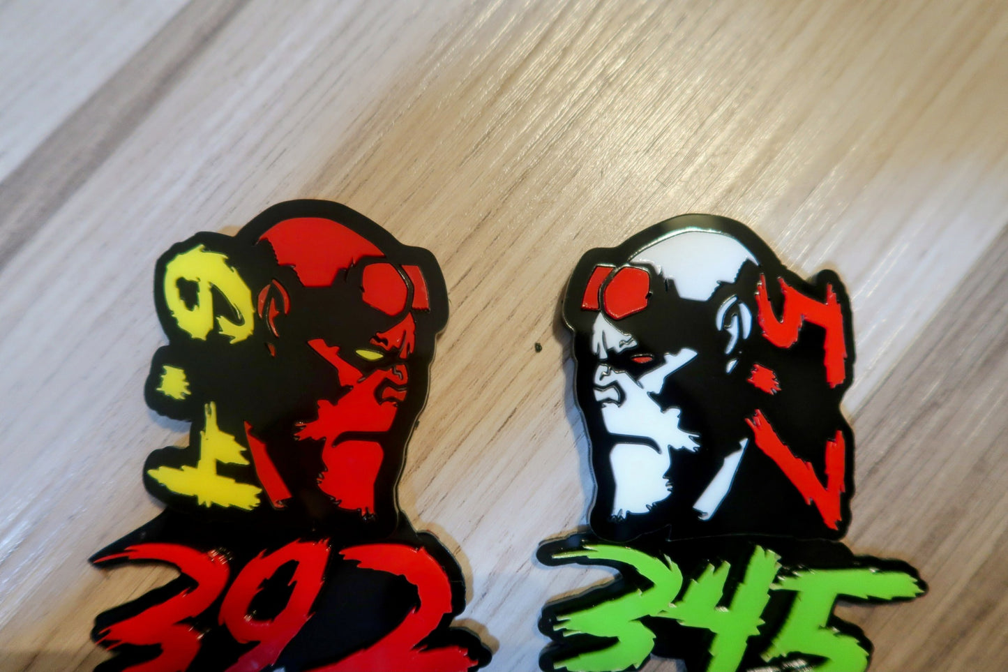 Inspired Hellboy badges. Includes 2.