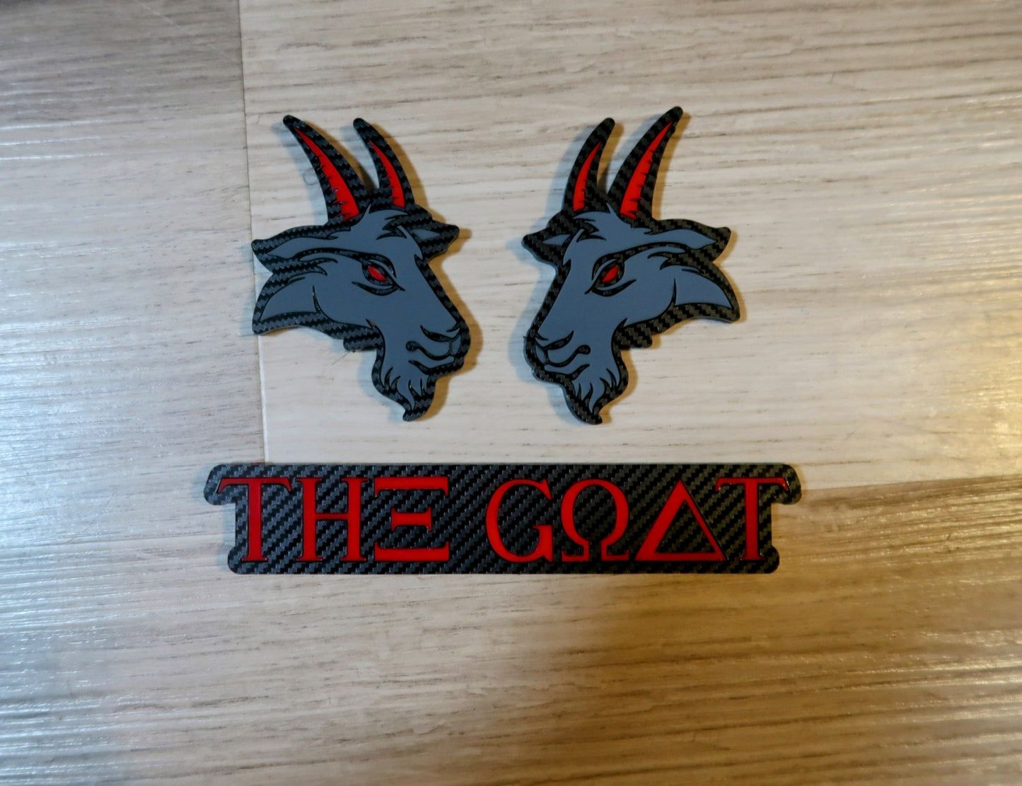 Angry Goat fender badges. Includes 2.