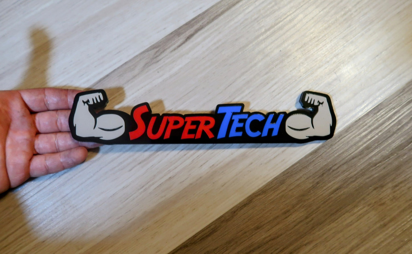 Super Tech badge. Includes 1