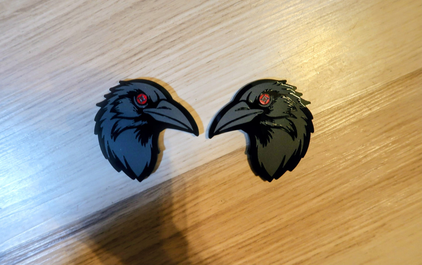 Itachi's Crow fender badges. Includes 2
