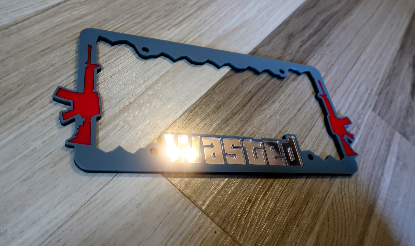 Inspired GTA license Plate Frame