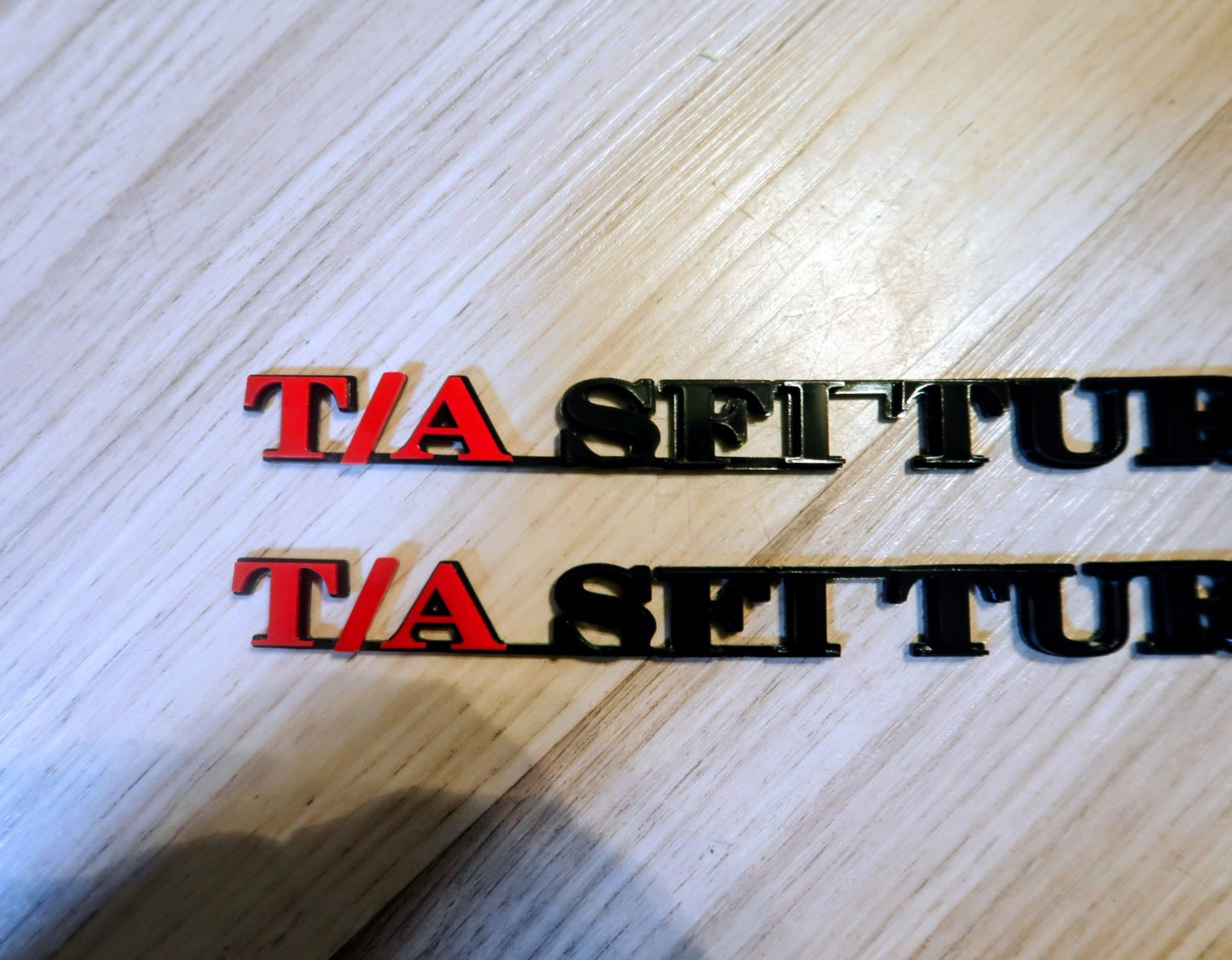 T/A SFI TURBO badges. Includes 2