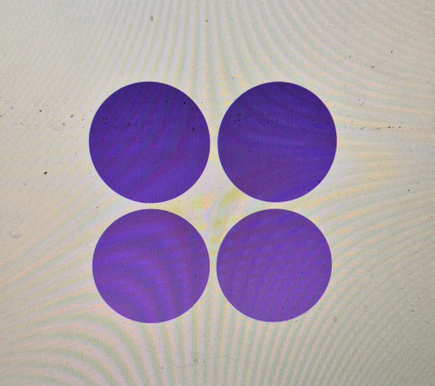 4 Mirror Purple circles. 2.5 inch round.