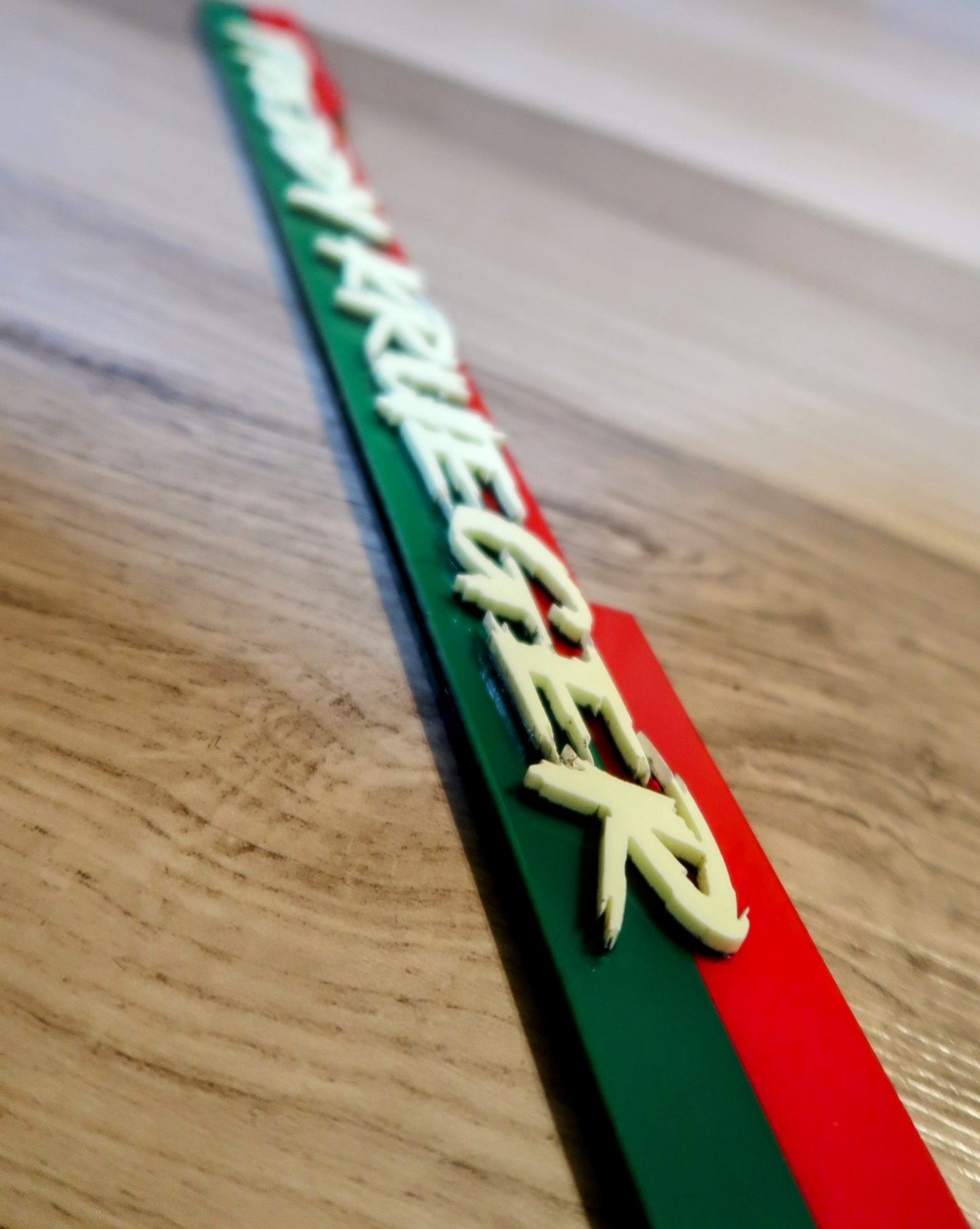 Custom Freddy Krueger badge.