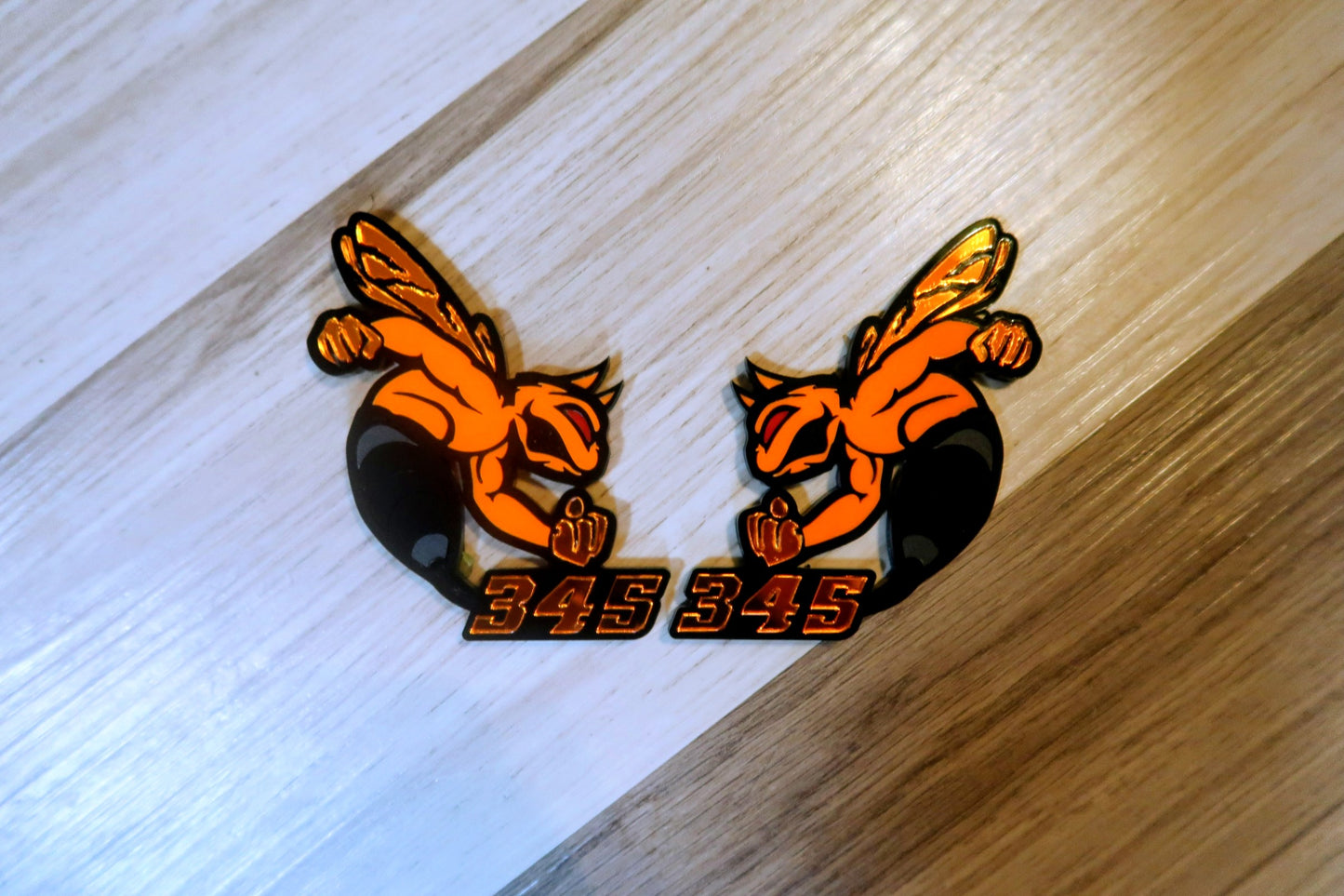 Devil 392, 345, or 426 fender badges. Includes 2.