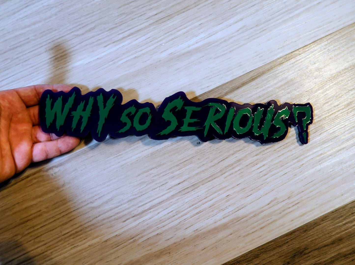 Why So Serious badge. Includes 1.