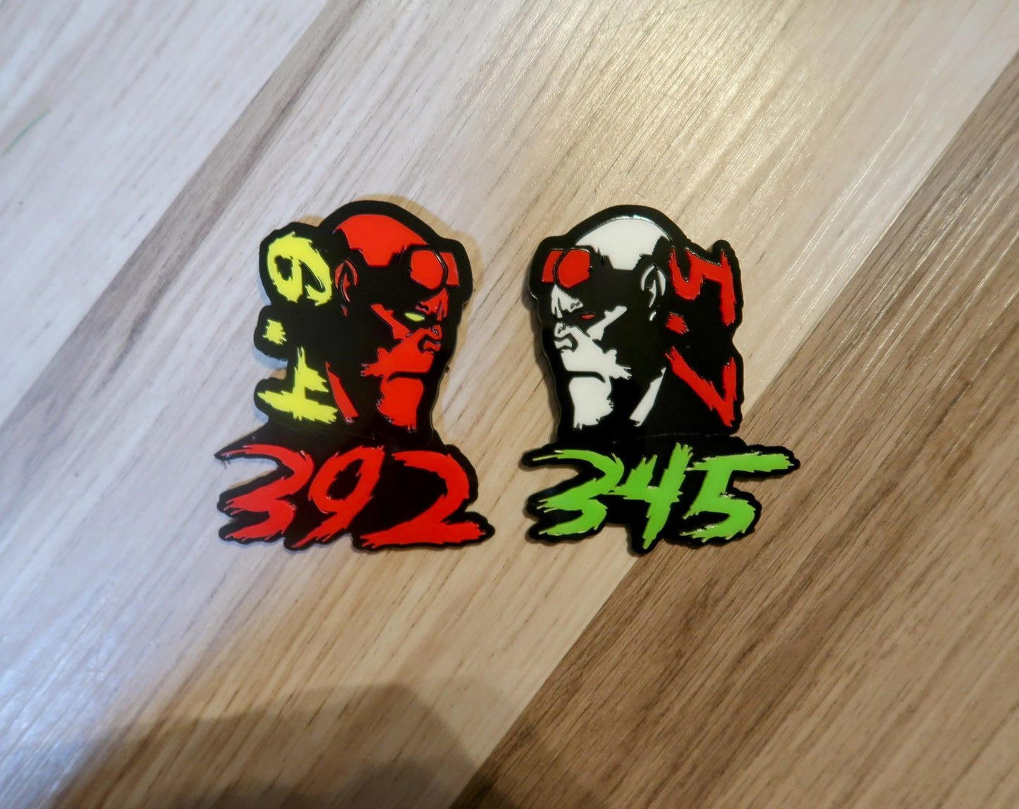 Inspired Hellboy badges. Includes 2.