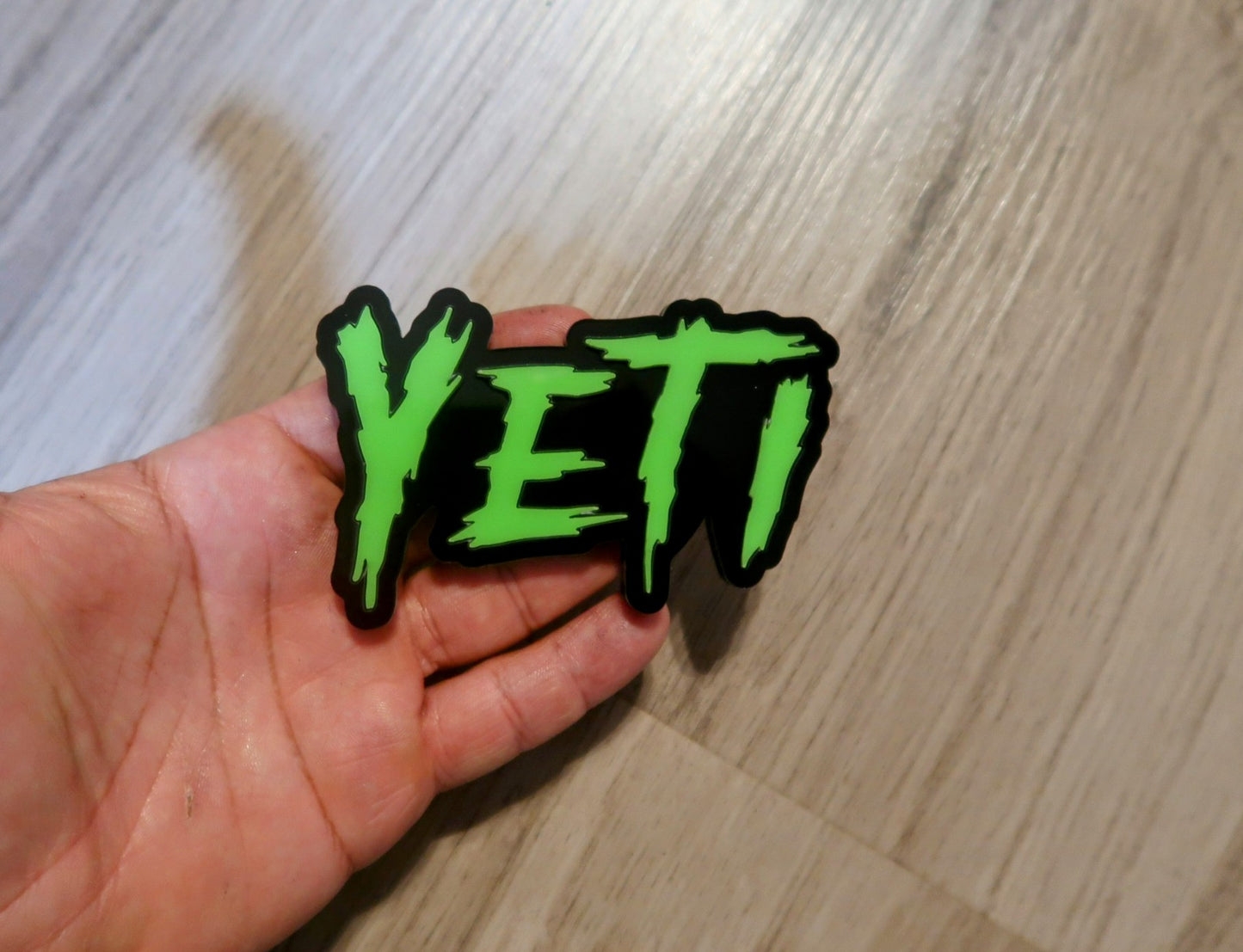 Yeti car badge.