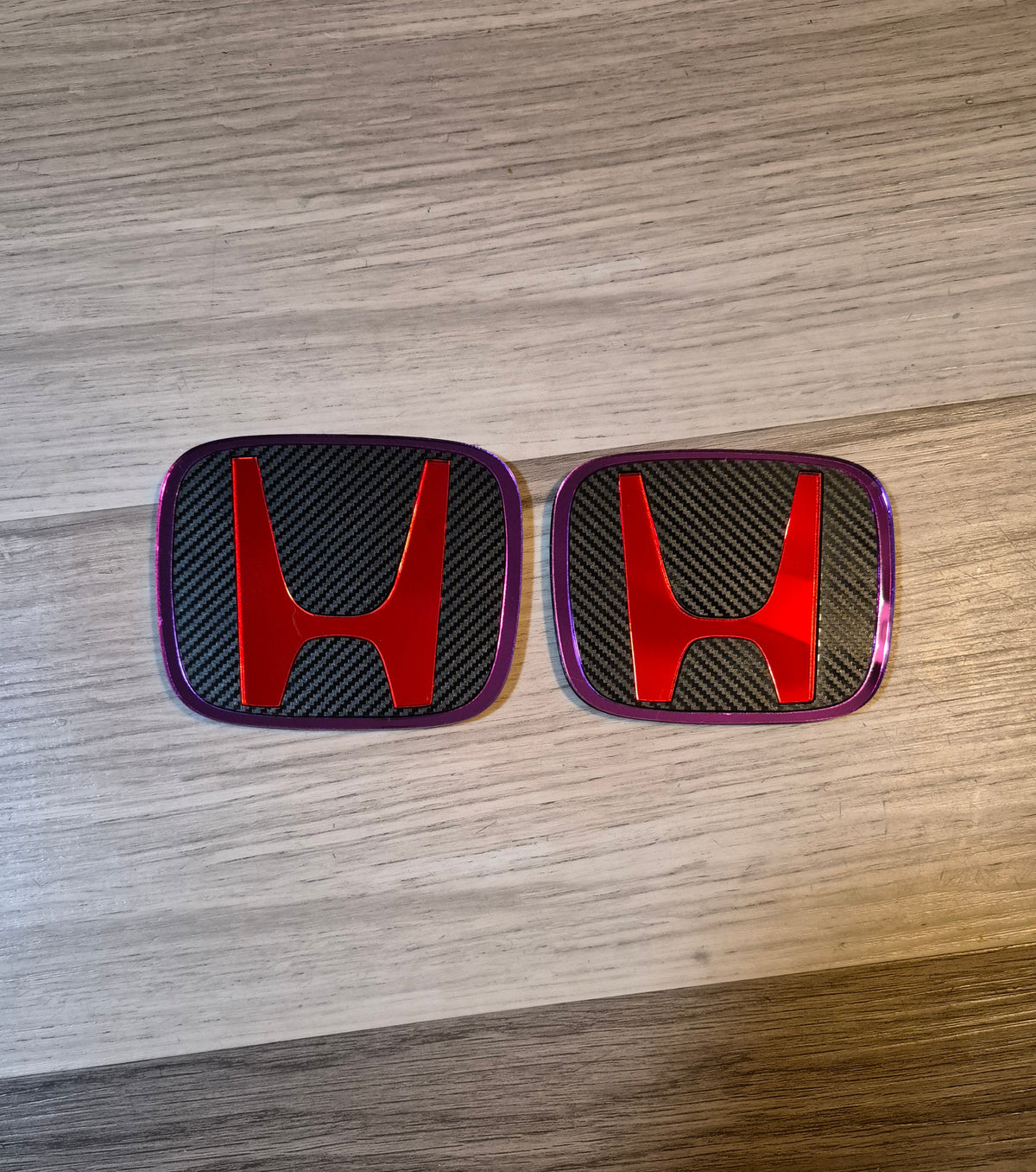 Custom Honda badges. Includes 2.