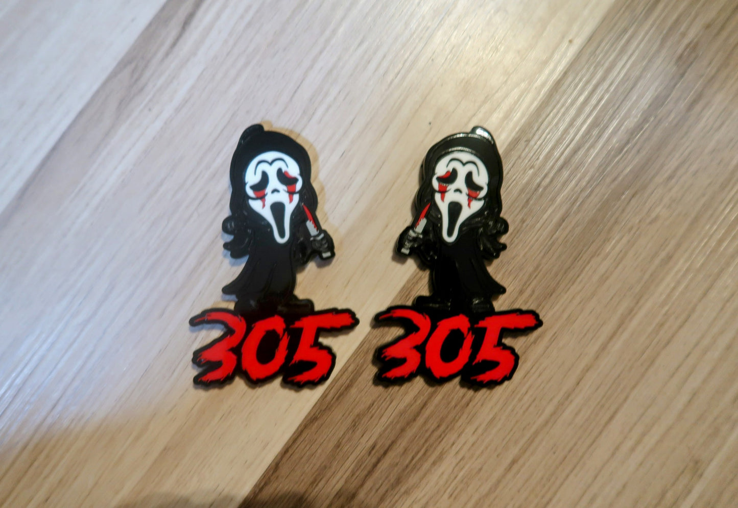 Mini Ghostface fender badges.