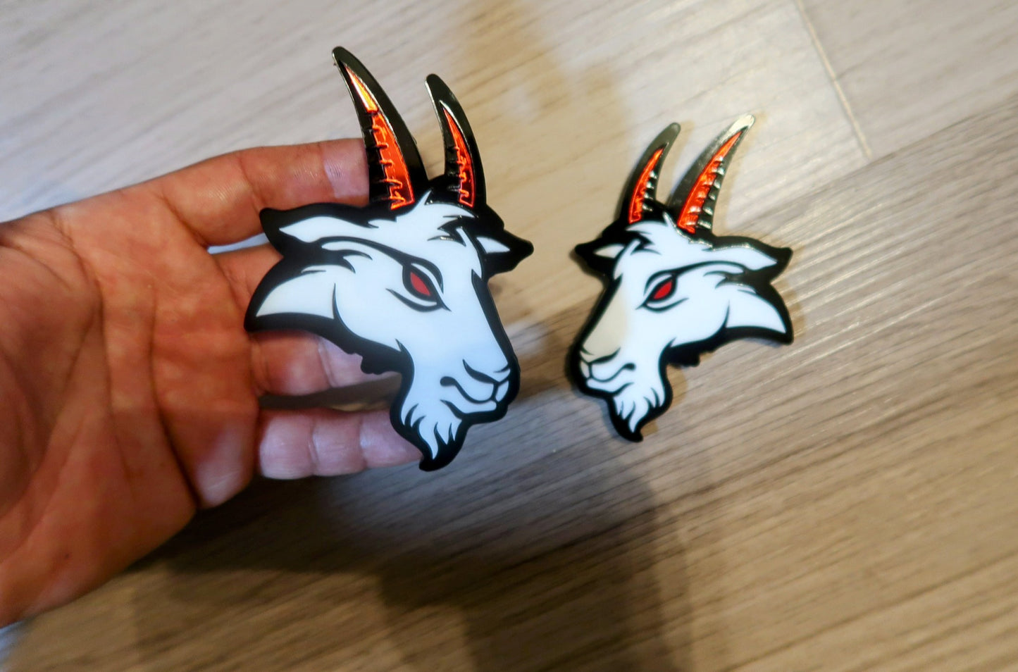 Angry Goat fender badges. Includes 2.