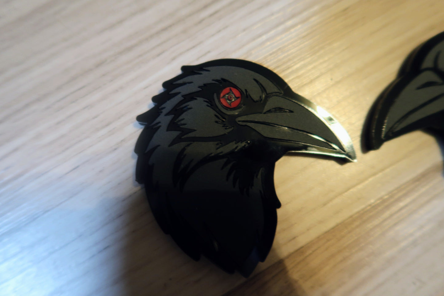 Itachi's Crow fender badges. Includes 2