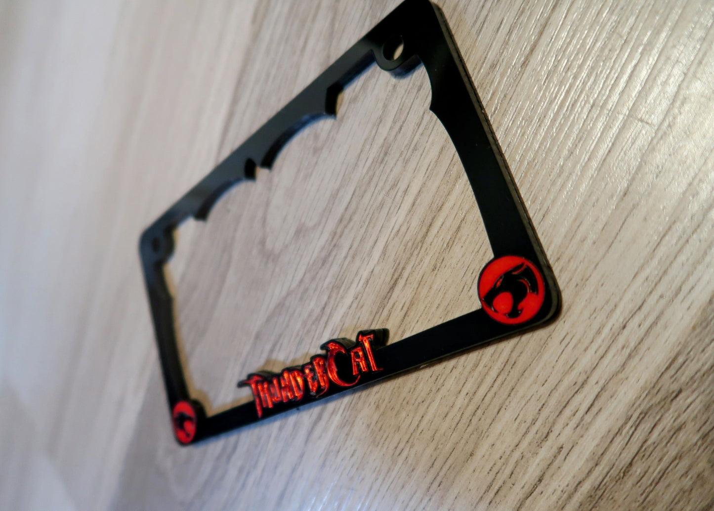 Motorcycle Thudercats license plate frame.