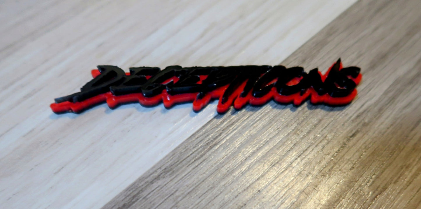 Decepticons text badge. Includes 1.