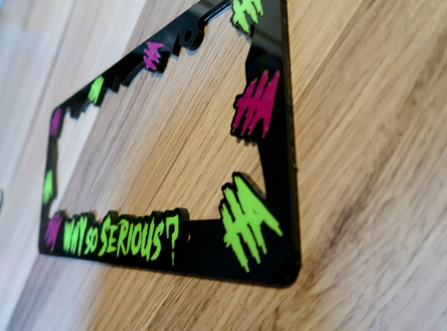 Why So Serious license plate frame. 1 Included