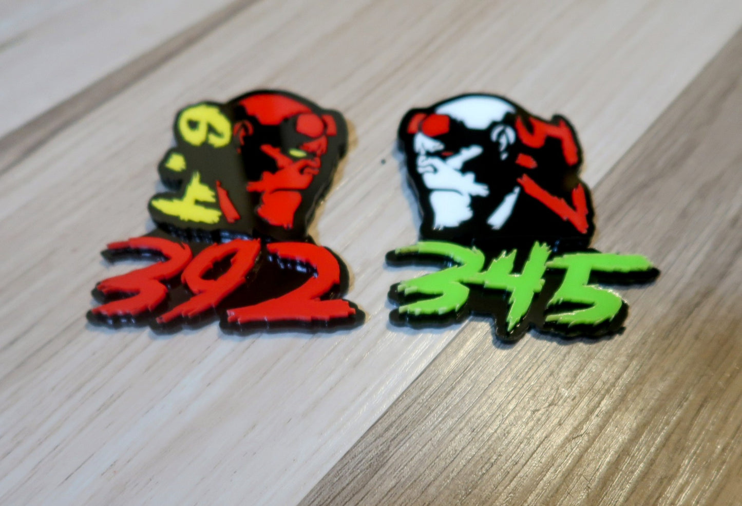 Inspired Hellboy badges. Includes 2.