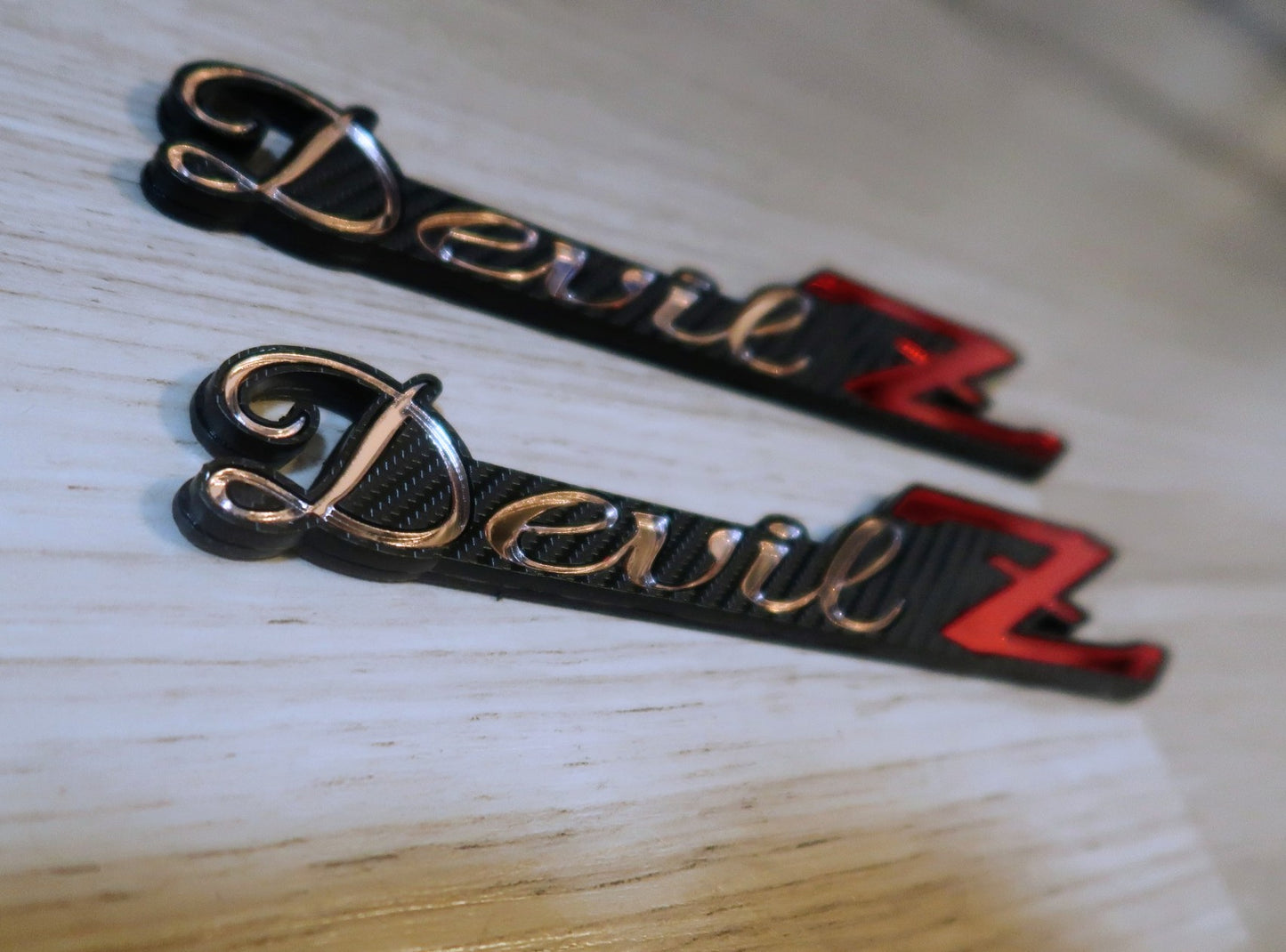 Devil Z badges. Includes 2