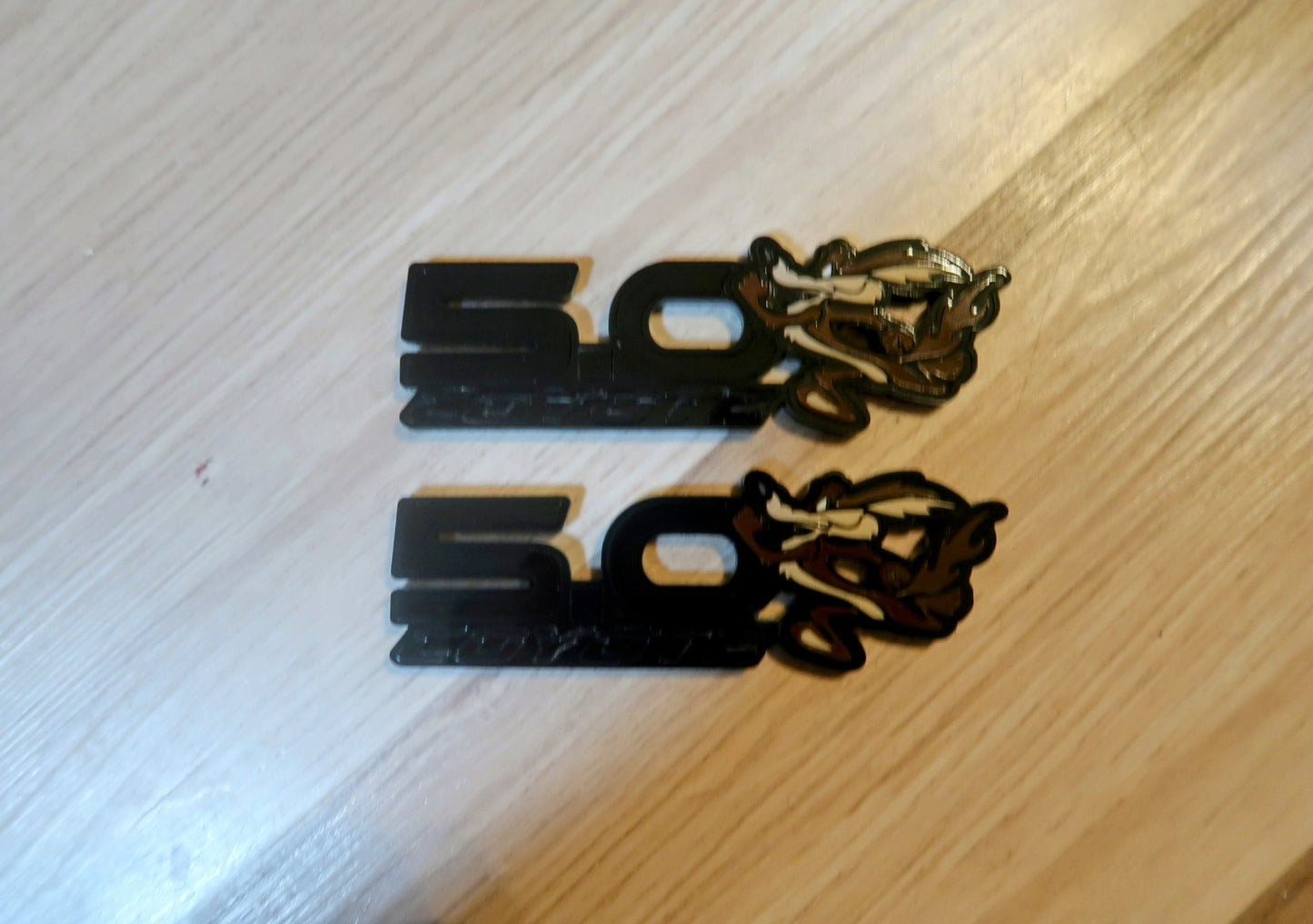 5.0 Coyote fender badges. Includes 2.