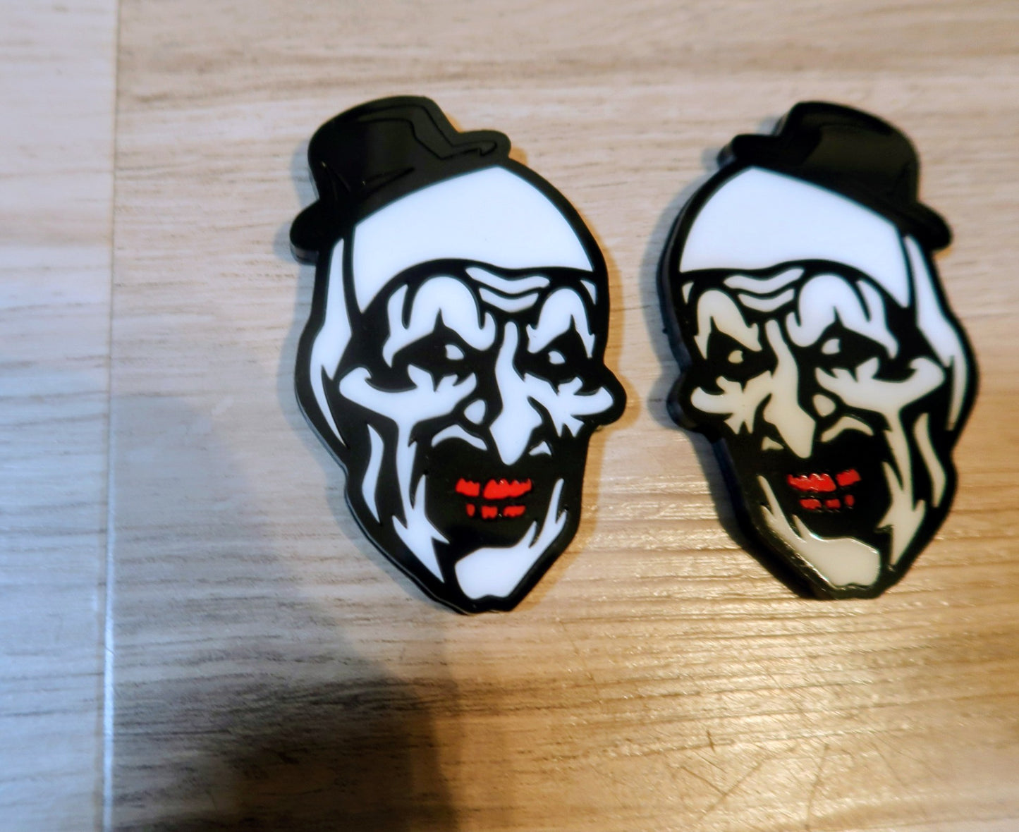 Terrifier badges. Includes 2