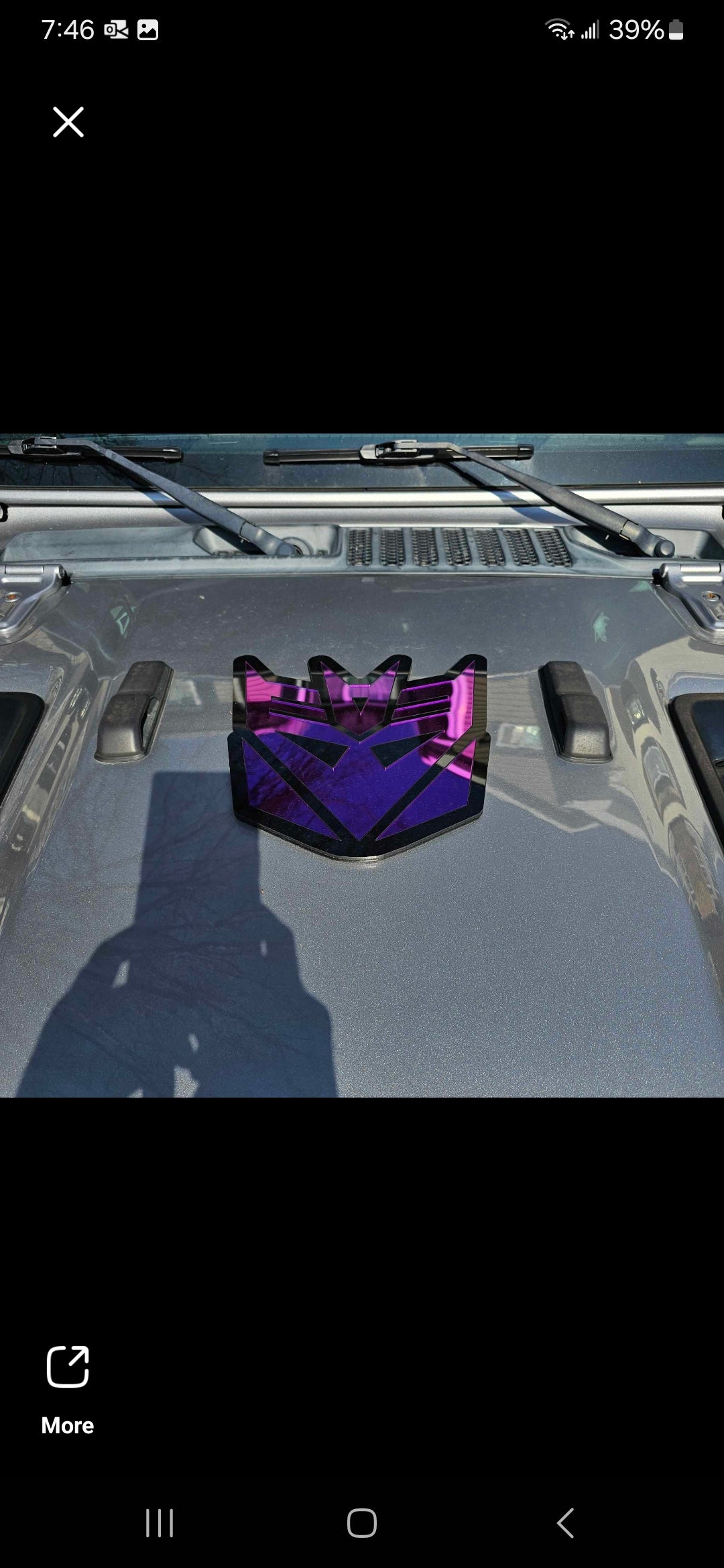 Decepticon Fender/trunk badges. Includes 2.