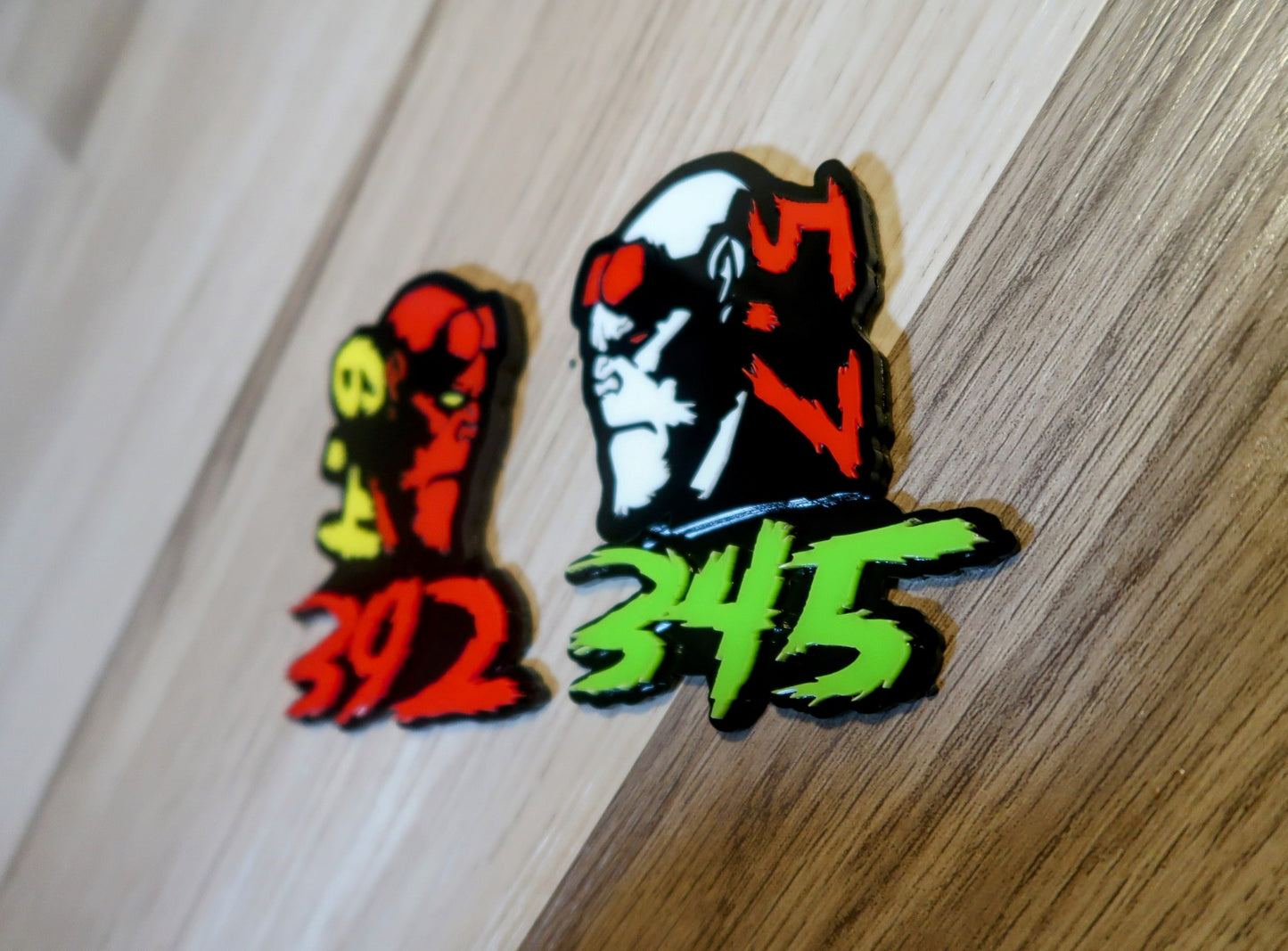 Inspired Hellboy badges. Includes 2.
