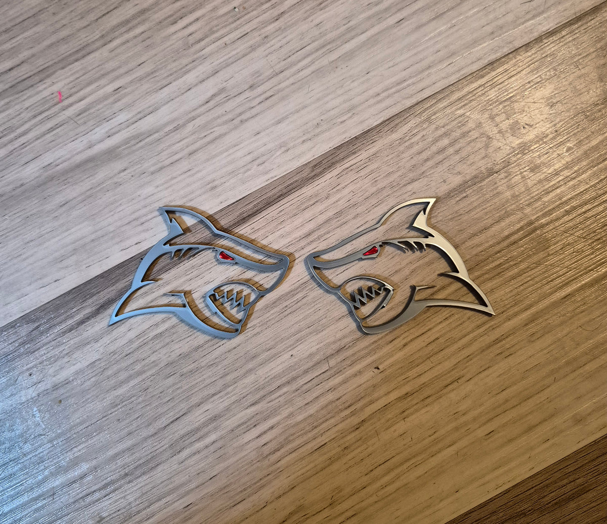 Great White Shark badges. Includes 2.