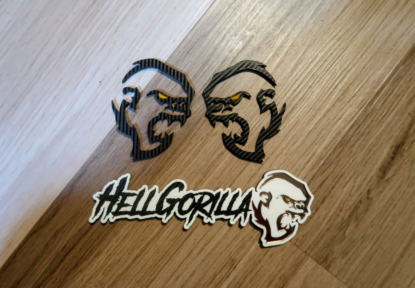 HellGorilla badge set. Includes 3.