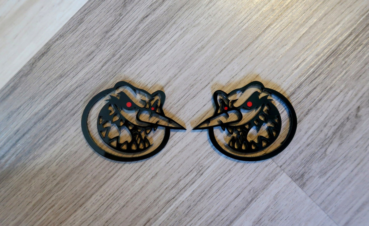 Possessed Snowman badges. Includes 2