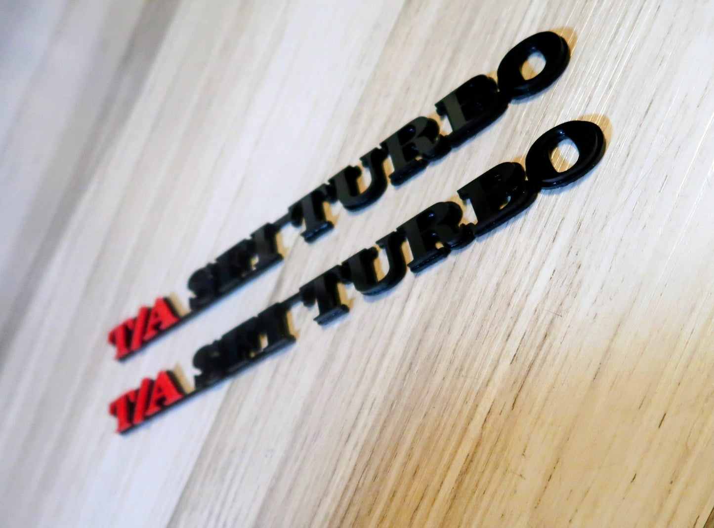 T/A SFI TURBO badges. Includes 2