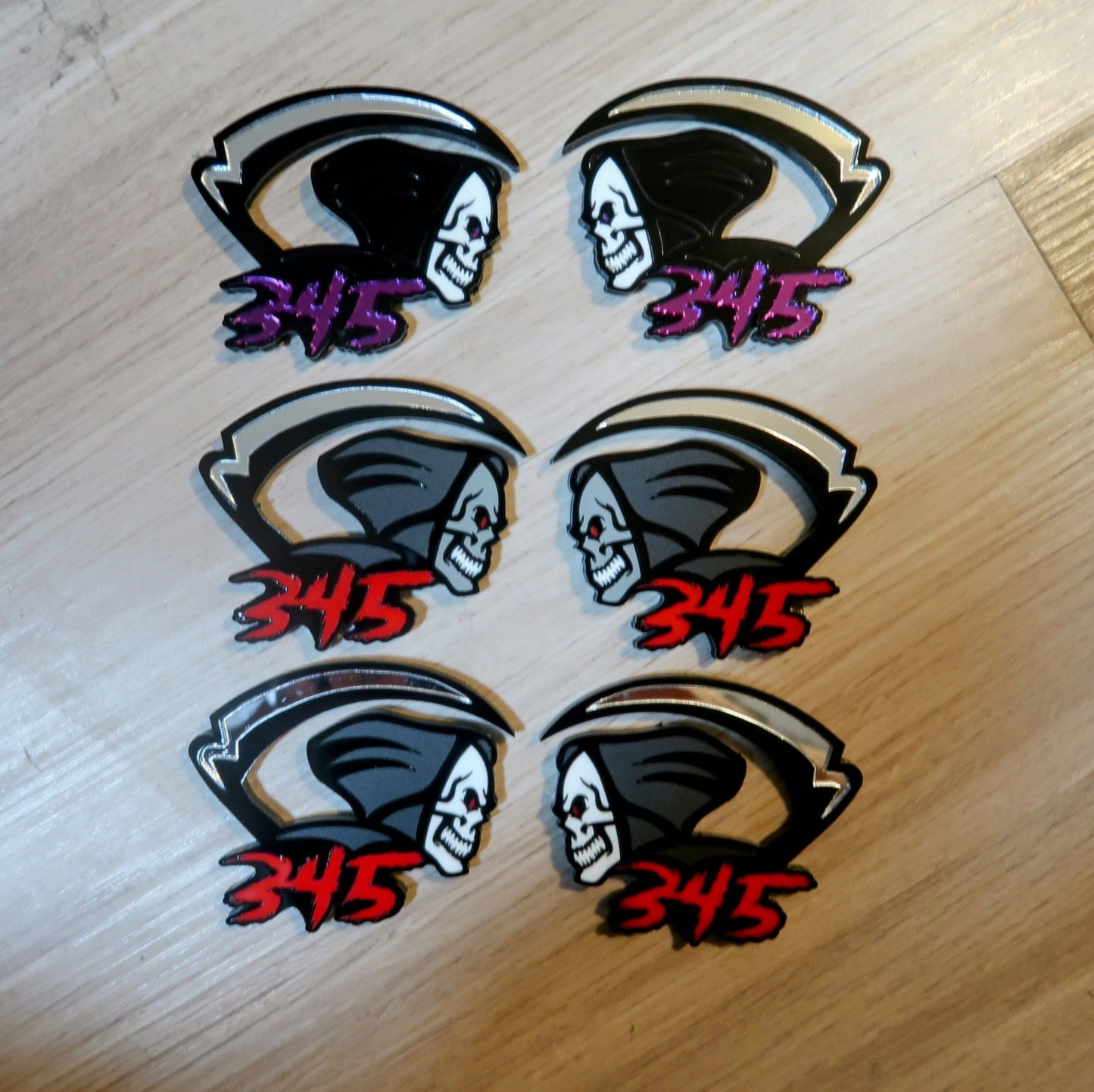 Grim Reaper badge. Includes 2.