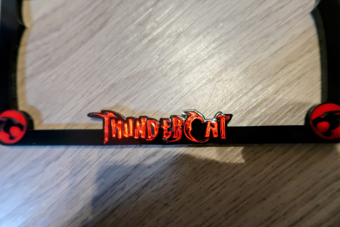 Motorcycle Thudercats license plate frame.