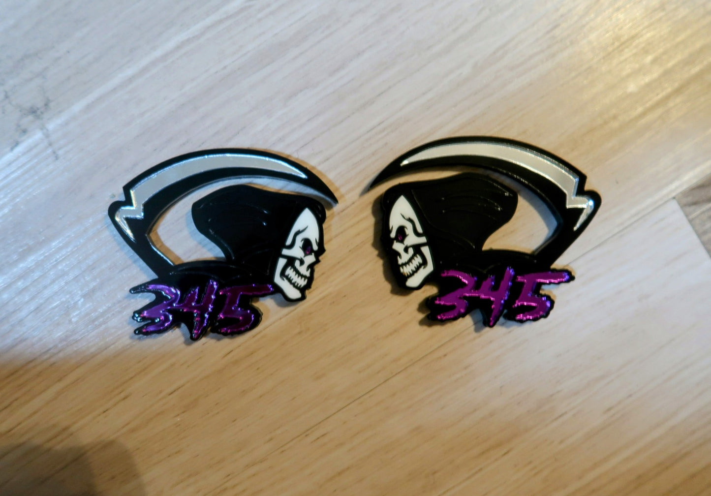 Grim Reaper badge. Includes 2.
