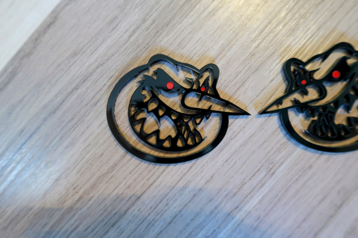 Possessed Snowman badges. Includes 2