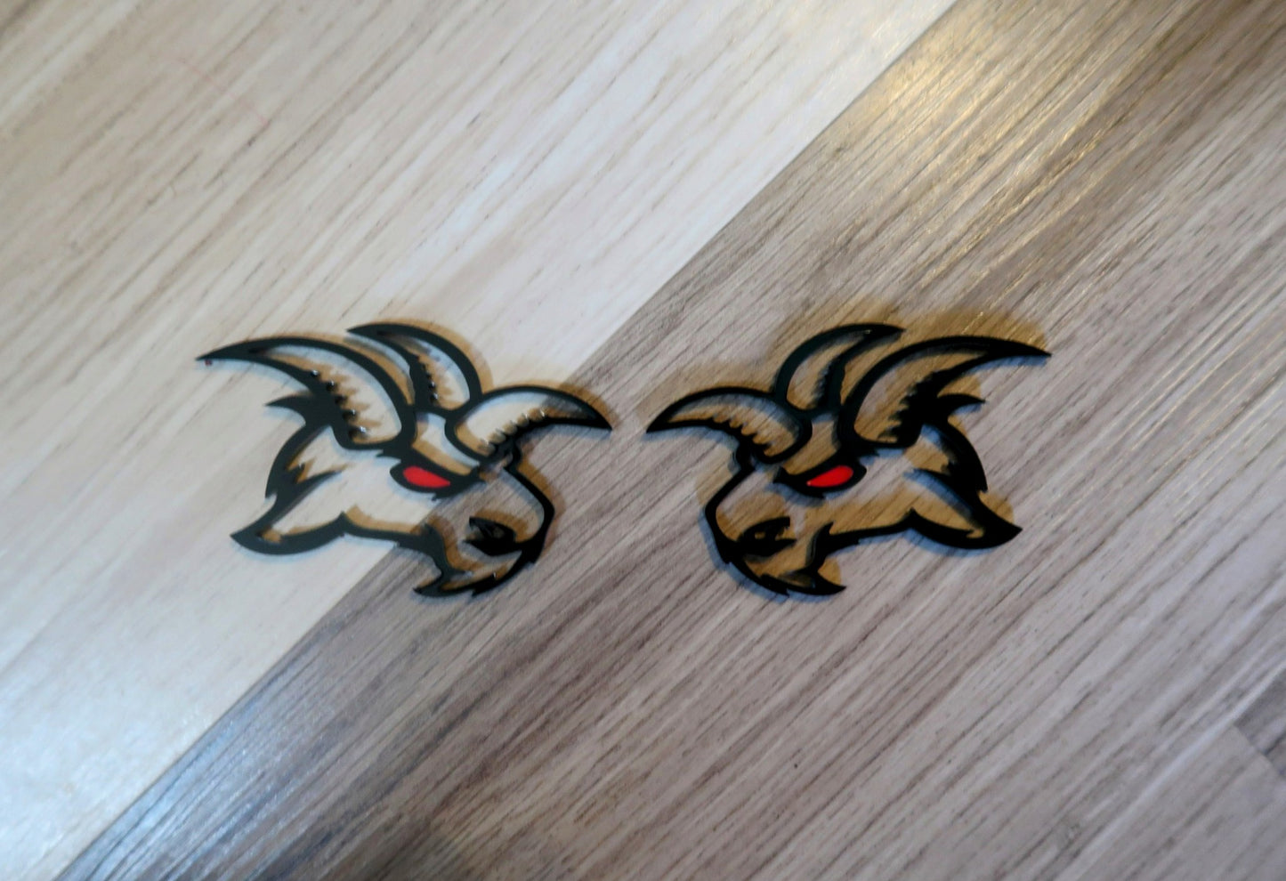 3 Horn Goat badges. Includes 2.